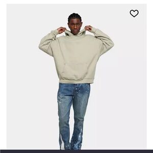 MNML Everyday Light Gray Men's Pullover Hoodie Sweater Size Large